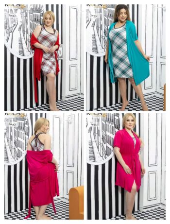 نص دستة قميص قصير وروب وحزام