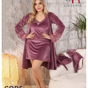 طقم روب قطيفة شتوى 2 قطعة دستة (12 قطعة)