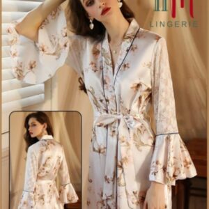 روب ستان ابيض مشجر ( دستة 12 )