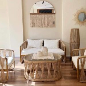 طقم دوبار دبل 2 فرمه مكون من كنبه 2 مقعد و٢ كرسى وترابيزه