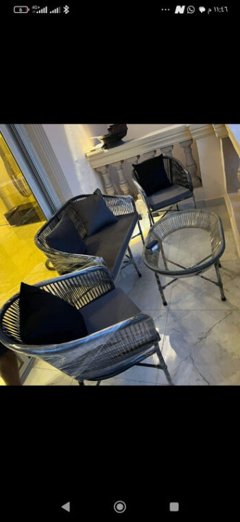 طقم دوبار كنبه 2 مقعد و٢ كرسى وترابيزه