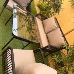 كنبه 2 مقعد و٢ كرسى وترابيزه