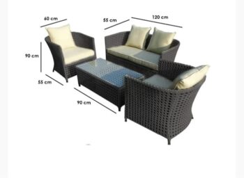 طقم حوض كنبه 2 مقعد و٢ كرسى وترابيزه