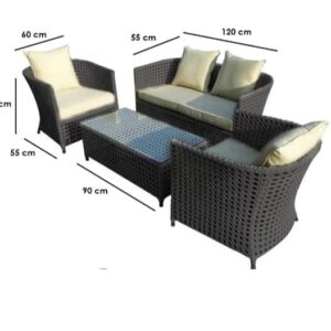 طقم حوض كنبه 2 مقعد و٢ كرسى وترابيزه