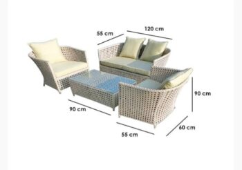 كنبه 2 مقعد و٢ كرسى وترابيزه