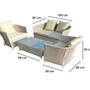 كنبه 2 مقعد و٢ كرسى وترابيزه