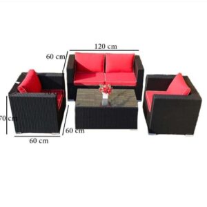 كنبه 2 مقعد و٢ كرسى وترابيزه