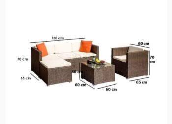 كنبه 3 مقعد وكرسي وترابيزه وبف