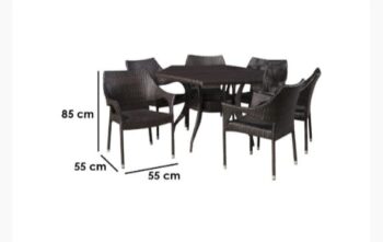 طقم رتان مكون من 6 كرسي وترابيزه