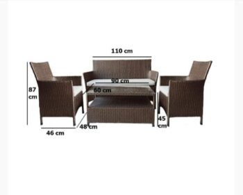 كنبه 2 مقعد +2 كرسي وترابيزه