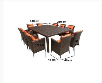 سفره رتان 10 كراسى وترابيزه