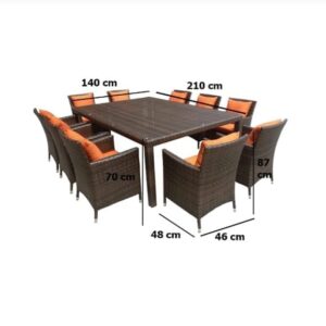 سفره رتان 10 كراسى وترابيزه