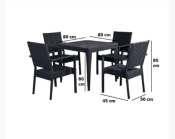 طقم راتان مكون من 4 كرسي + ترابيزه