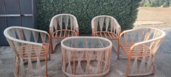 طقم دوبار مكون من 4 كراسي وترابيزه