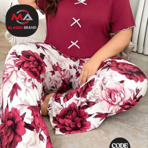 بيجامة حريمي بيج سايز قطن ليكرا – ملابس بيت حريمي جملة في مصر